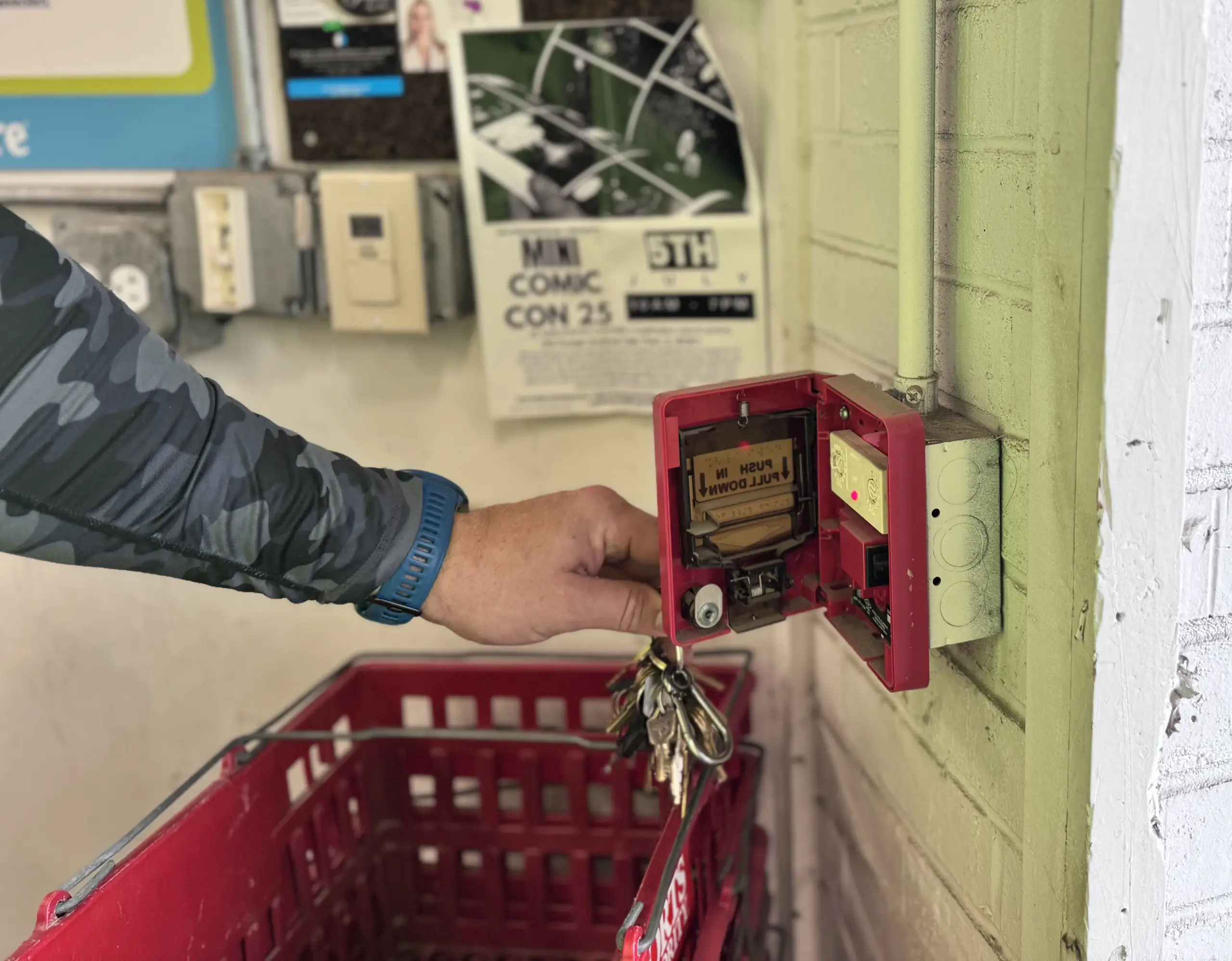 RSI hand opening pull station to check internal components 2